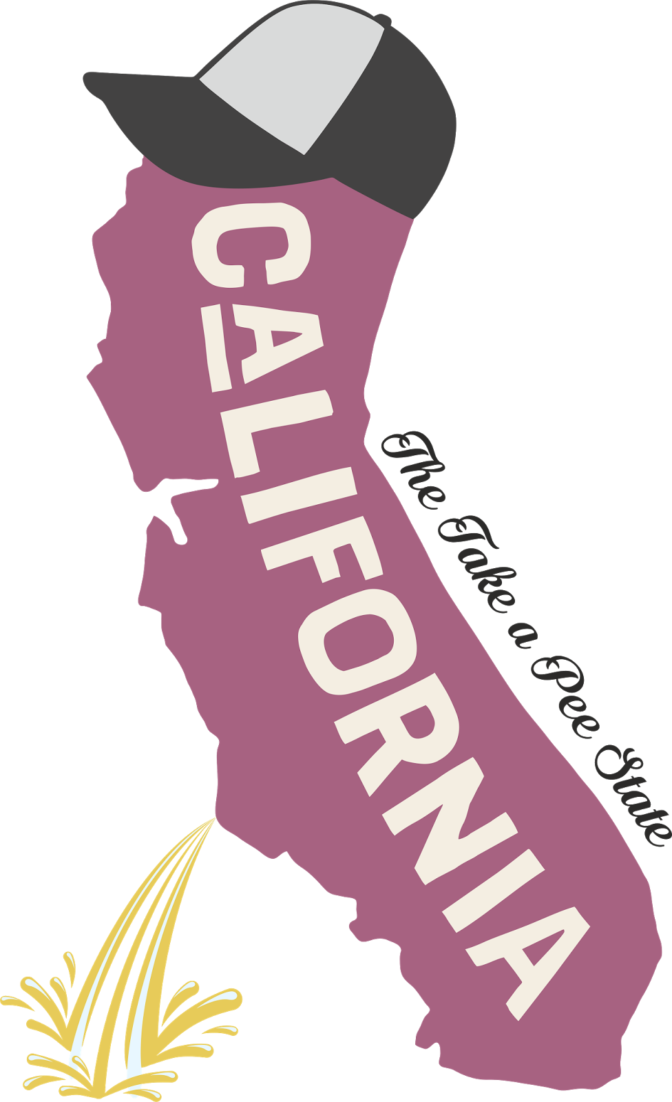 A Purple And White California State Map