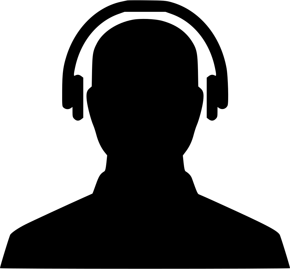 A Silhouette Of A Person Wearing Headphones
