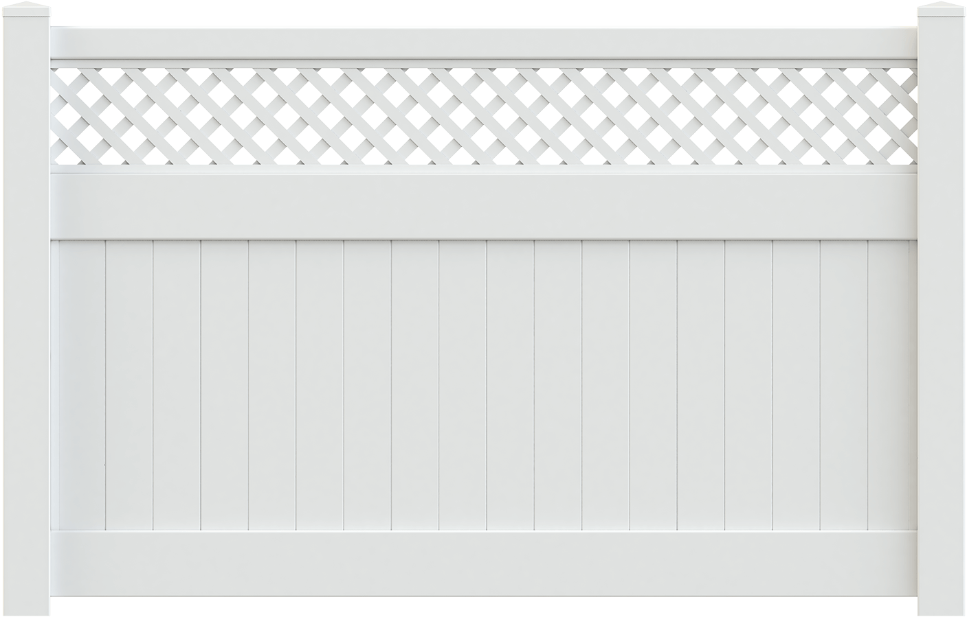A White Fence With A Lattice Pattern