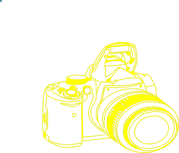 A Yellow Camera With A Black Background