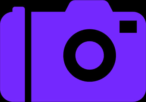 A Purple Camera With A Black Circle