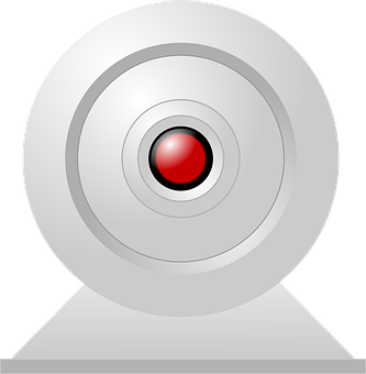 A White Round Object With A Red Center