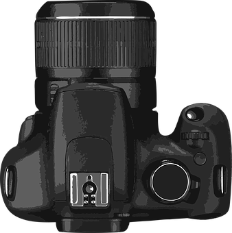 A Black Camera With A Black Background