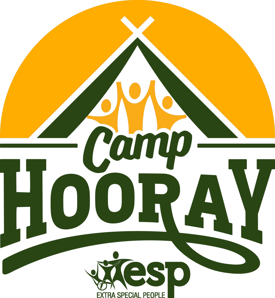 A Logo With A Yellow Circle And A Green Tent