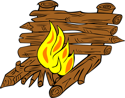 A Drawing Of A Campfire