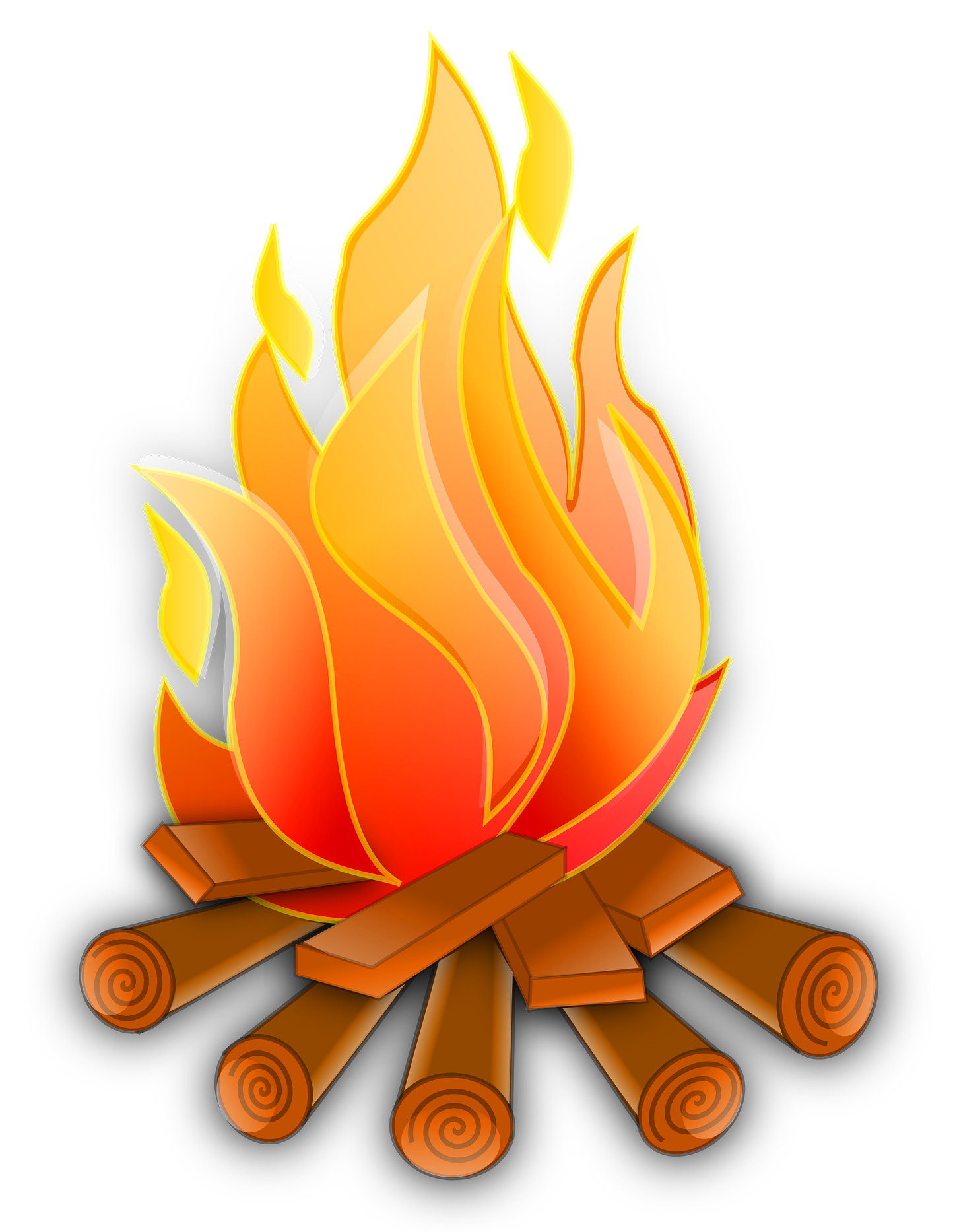 A Cartoon Of A Campfire