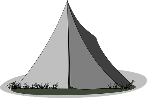 A Triangular Tent On A Plate