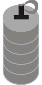 A Stack Of Grey Cylindrical Objects