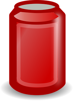 A Red Cylinder With A Black Background