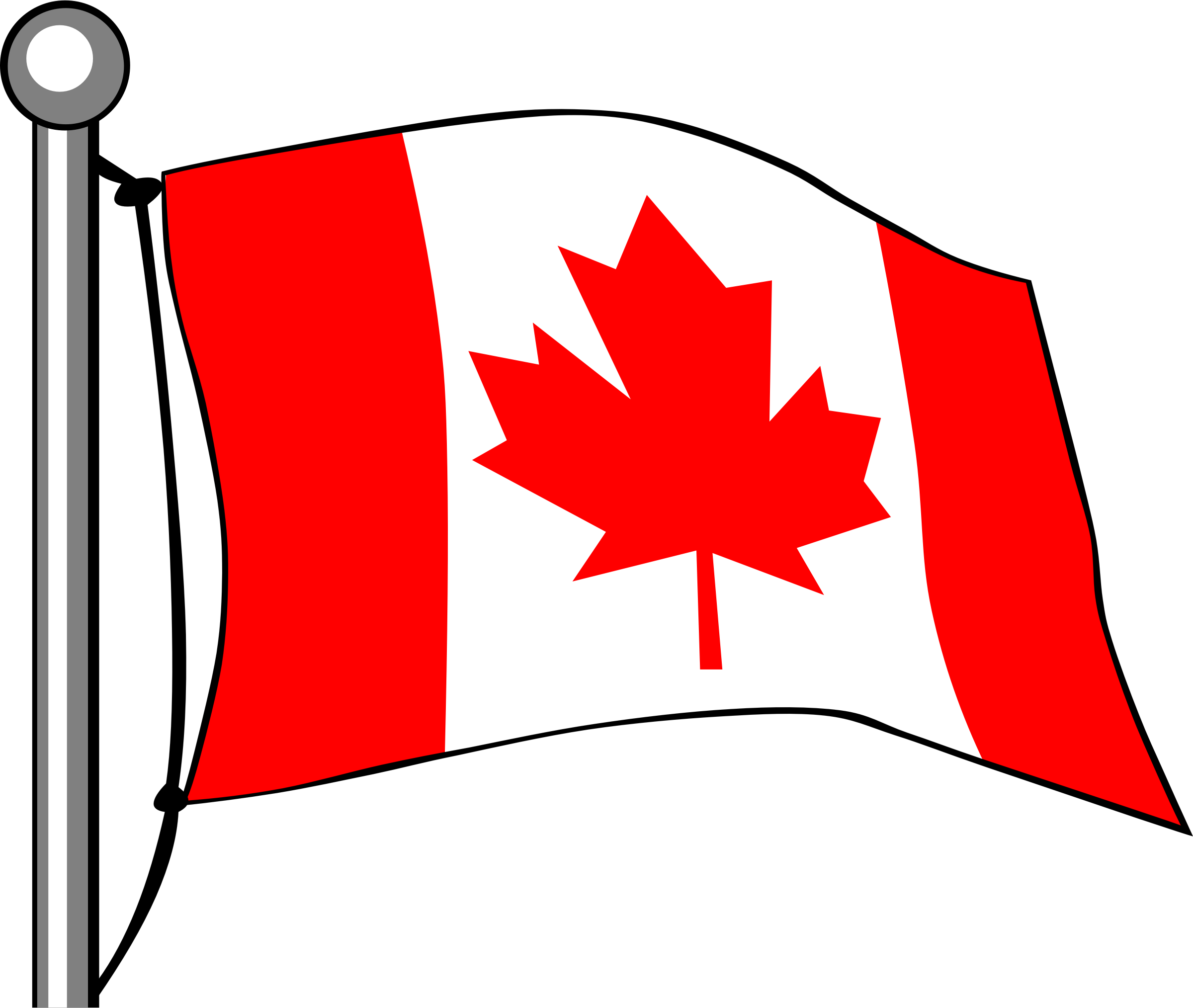Canada, Flag, Maple, Leaf, Flying, Canadian, Pole - Canada Flag Clipart, Hd Png Download