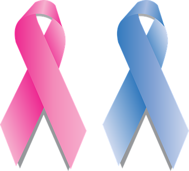 A Pink And Blue Ribbons