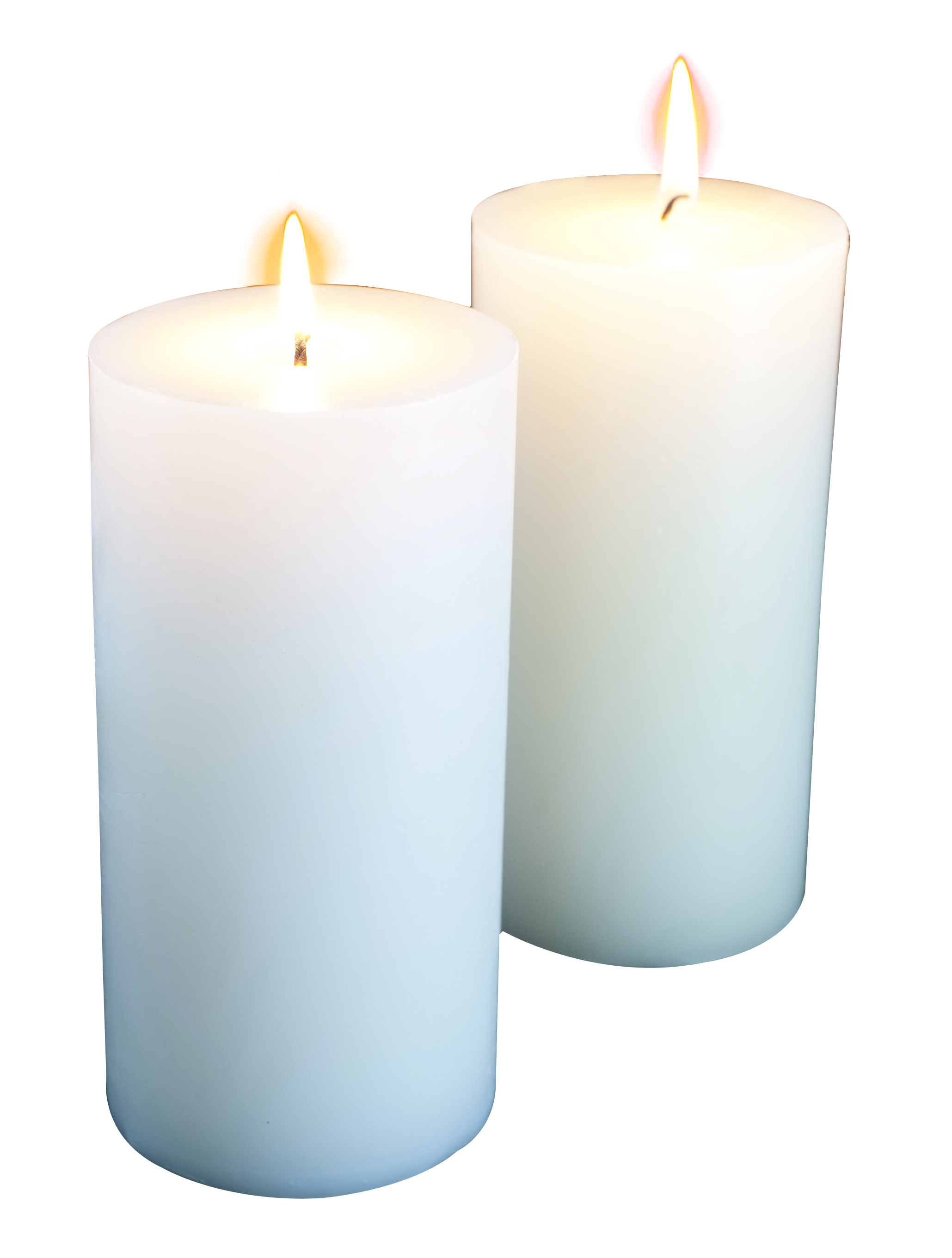 Two Large White Candle