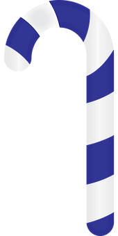 A Black And Blue Striped Object