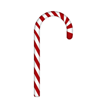 A Candy Cane On A Black Background