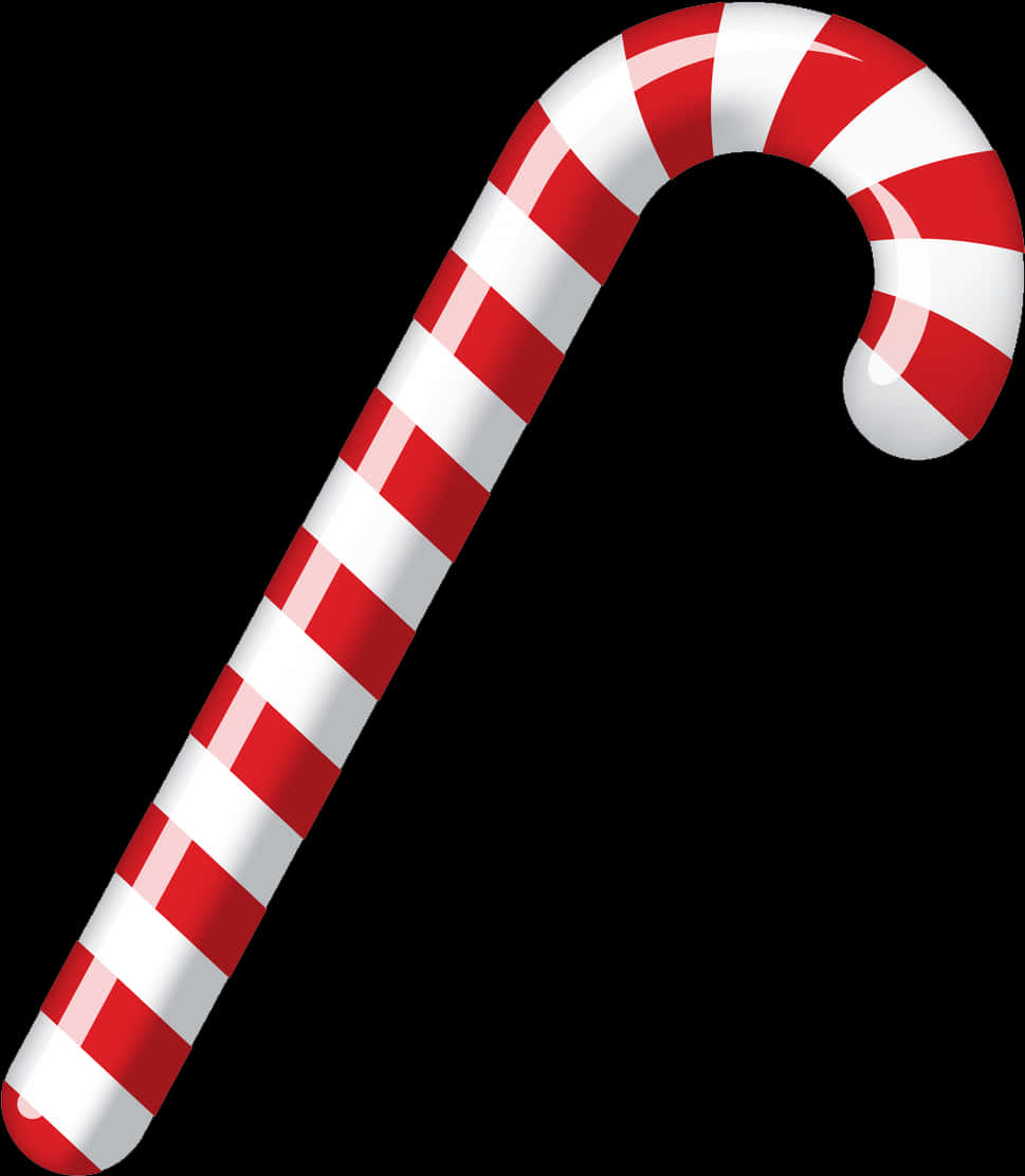 A Candy Cane With Red And White Stripes