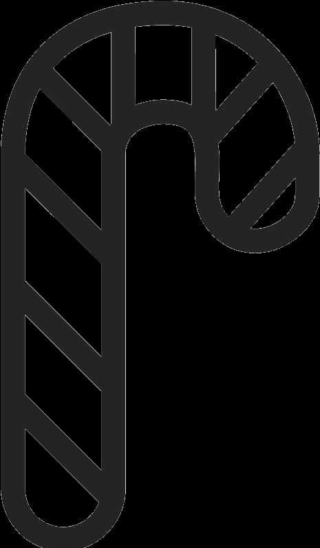 A Black And White Candy Cane