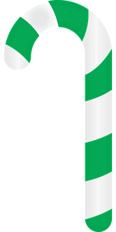 A Green And Black Striped Object