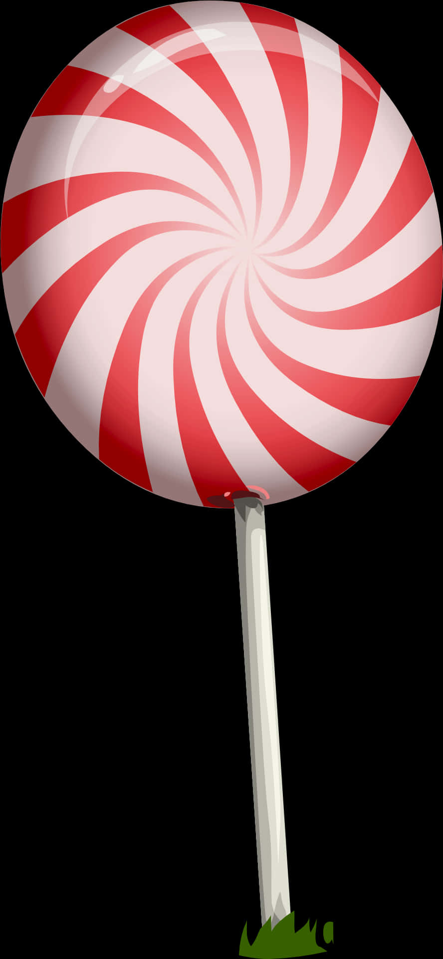 A Red And White Spiral Lollipop