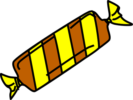 A Yellow And Brown Candy
