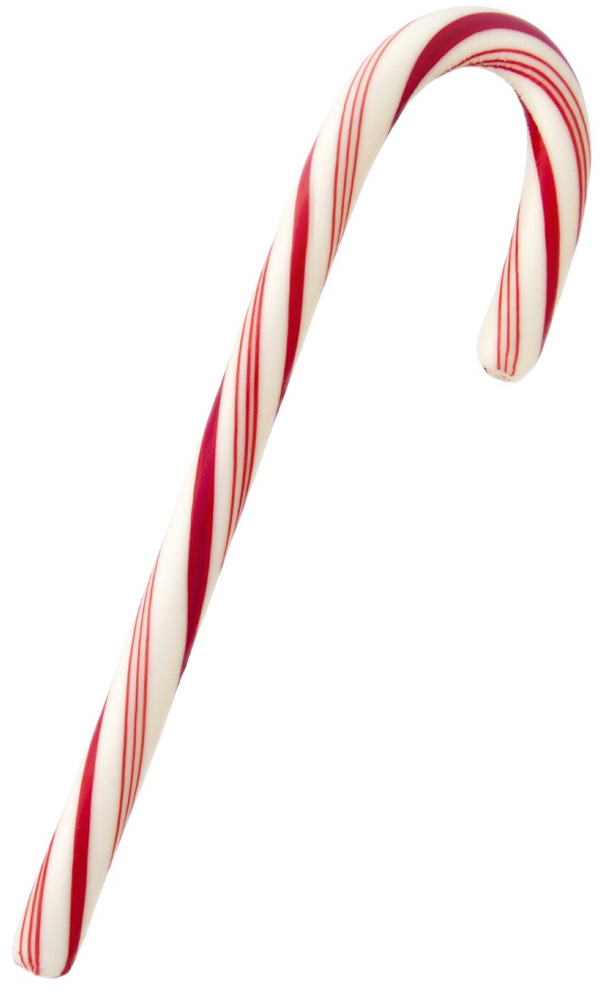 A Candy Cane On A Black Background