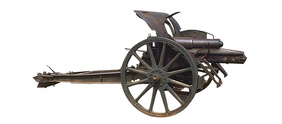 A Cannon On A Black Background