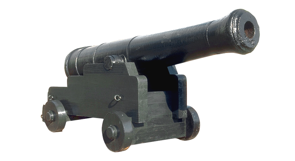 A Black Cannon On A Black Background