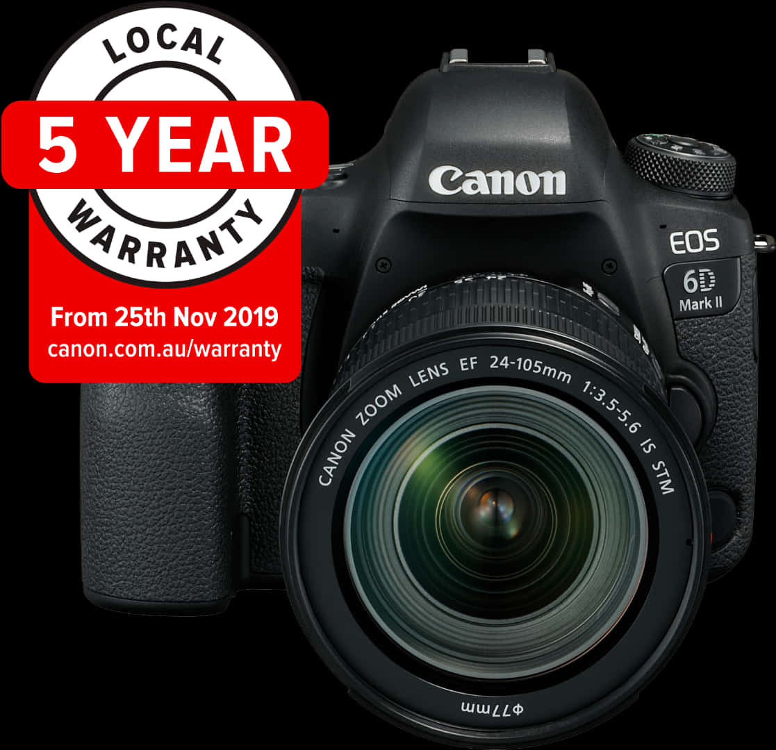 Canon Eos 6d Mark Ii W/ef 24- 105mm Is Stm Lens Digital - Canon Cameras, Hd Png Download