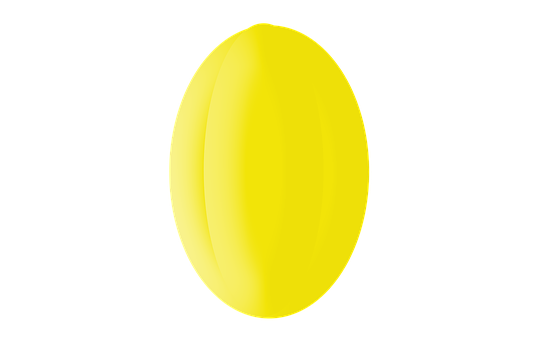 A Yellow Oval Object On A Black Background