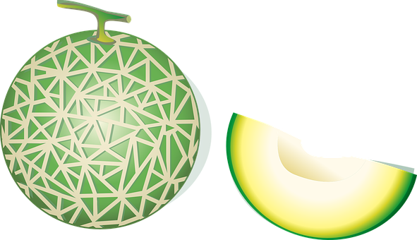 A Melon With A Cut Out Piece Of Melon
