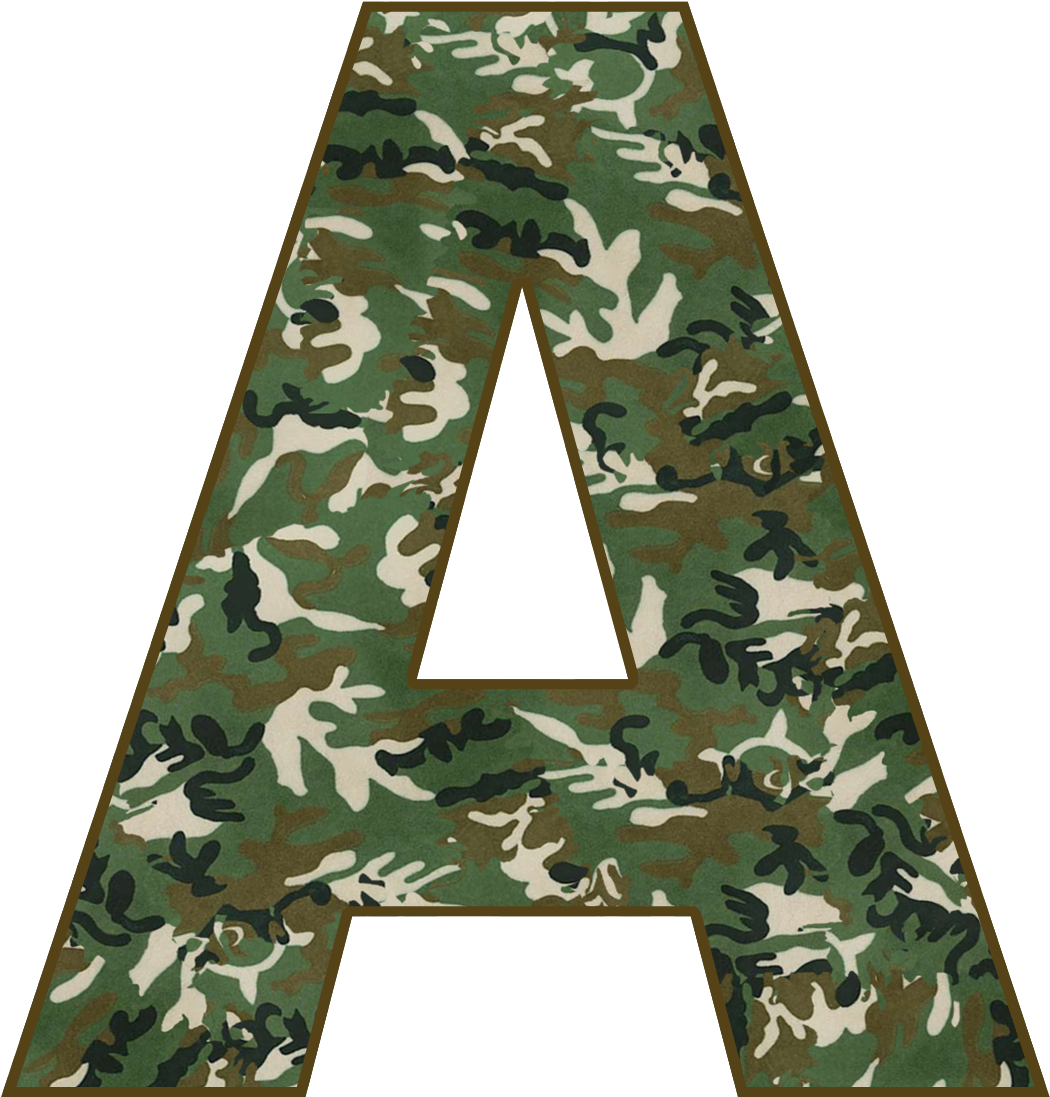 Capital Letter A Free - Letters In Camouflage, Hd Png Download