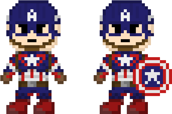 A Pixel Art Of A Superhero