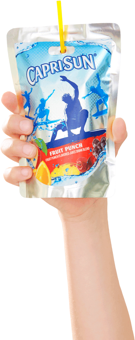 A Hand Holding A Fruit Punch