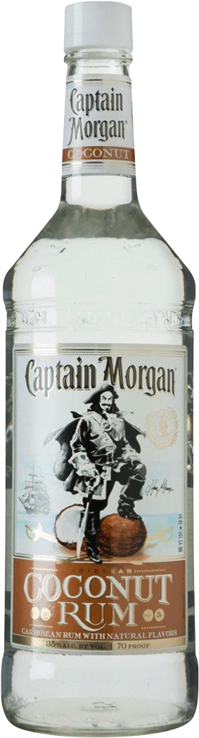 A Bottle Of Liquor With A Pirate Figure On It