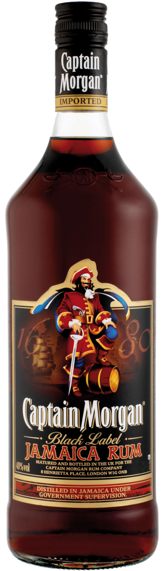 A Bottle Of Liquor With A Pirate On It
