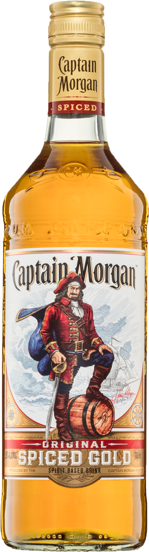A Bottle Of Liquor With A Pirate On It