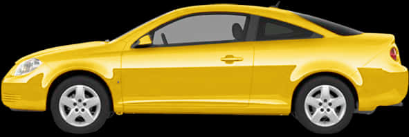 A Yellow Car With A Black Background