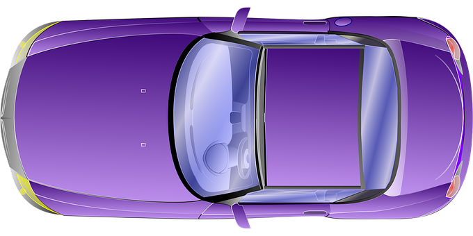 A Top View Of A Purple Car