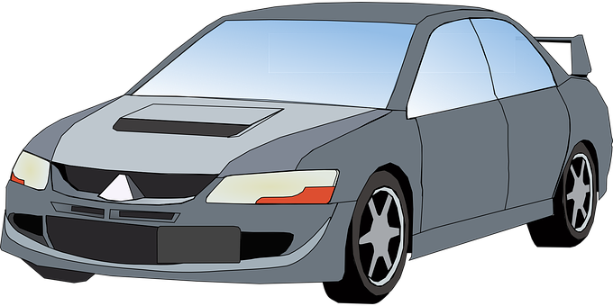 A Grey Car With A Black Background