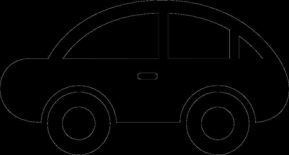 A Black Outline Of A Car