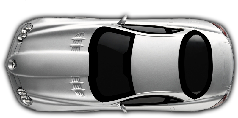 A Silver Sports Car With A Black Background