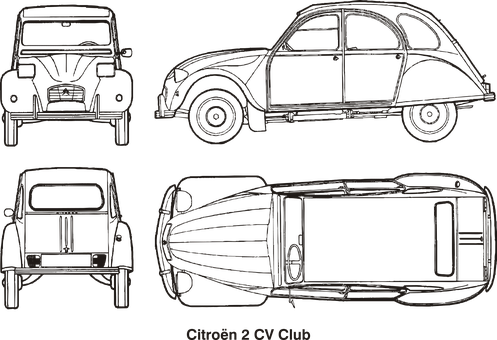 A Drawing Of A Car