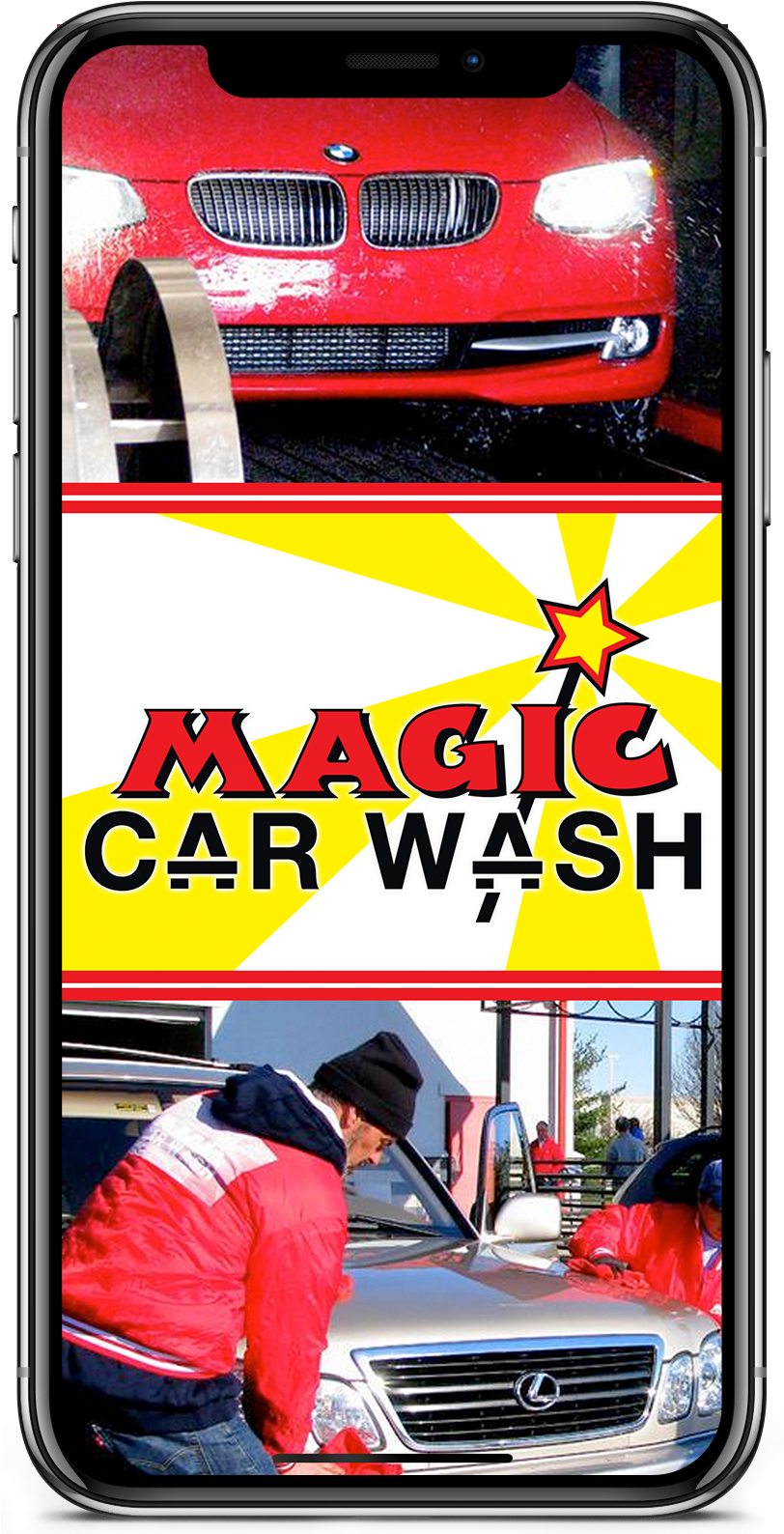 A Man Washing A Car