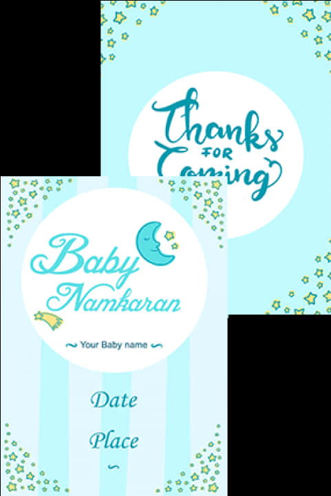 A Baby Shower Invitation With Blue And White Text