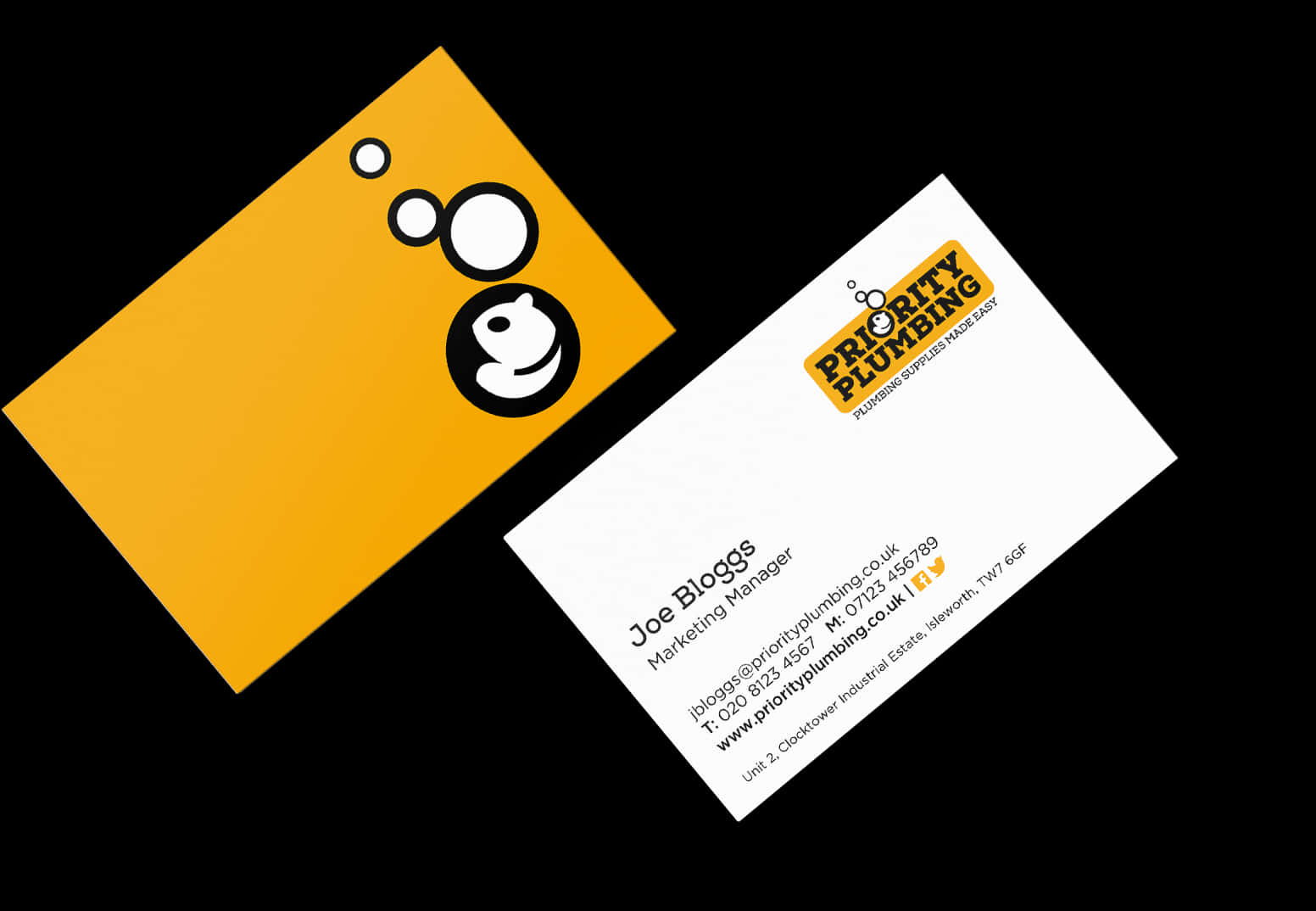 A Yellow And White Business Cards
