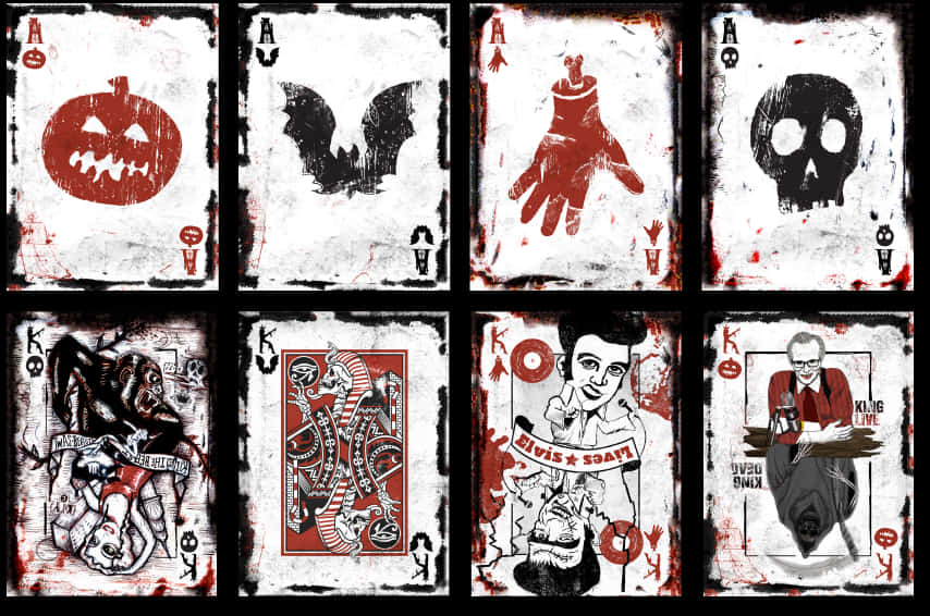 A Collage Of Playing Cards