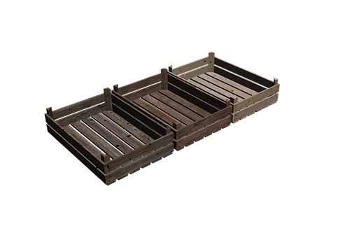 A Group Of Wooden Crates