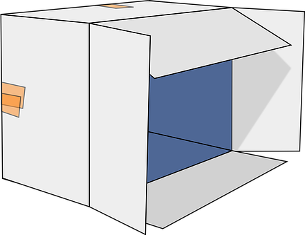 A White Box With Blue Inside