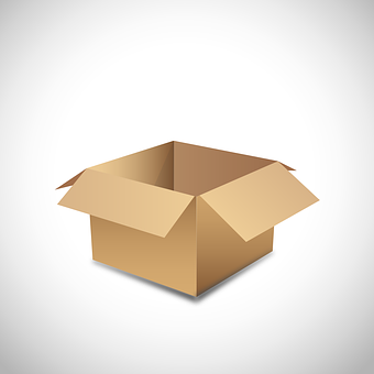 A Brown Box With A White Background