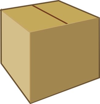 A Box With A Brown Strip