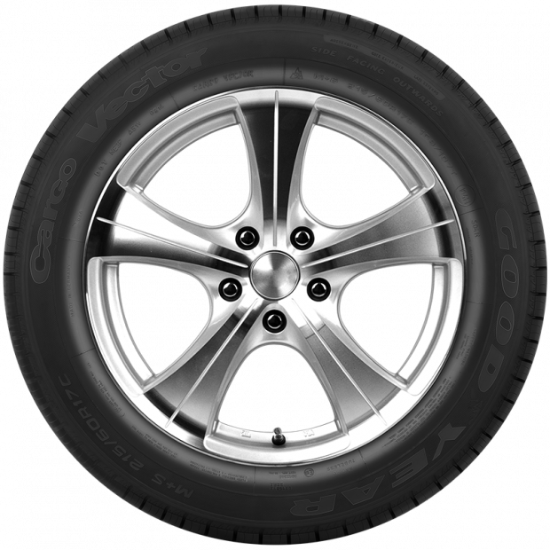 A Tire With A Silver Rim
